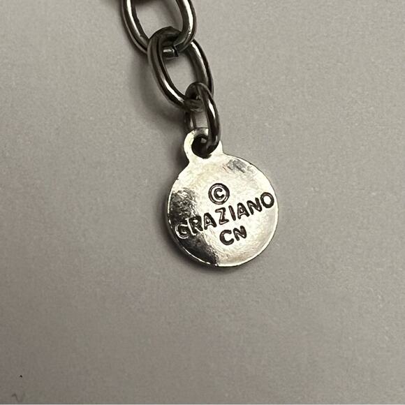 Vintage RJ Graziano Czech Glass Clear Beaded Five Strand Layered Necklace - Picture 4 of 6